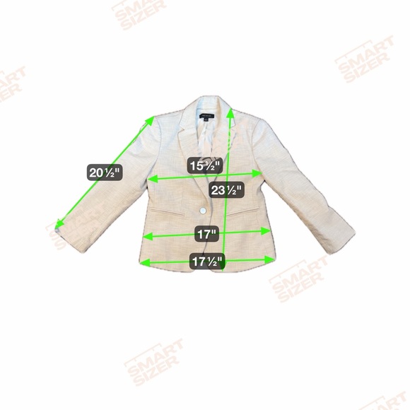 Ann Taylor Cream Classic Blazer Gold Button Workwear - Picture 2 of 6